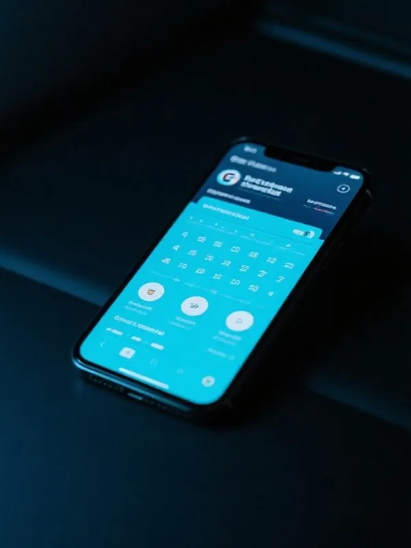 Mobile App Schedule Interface